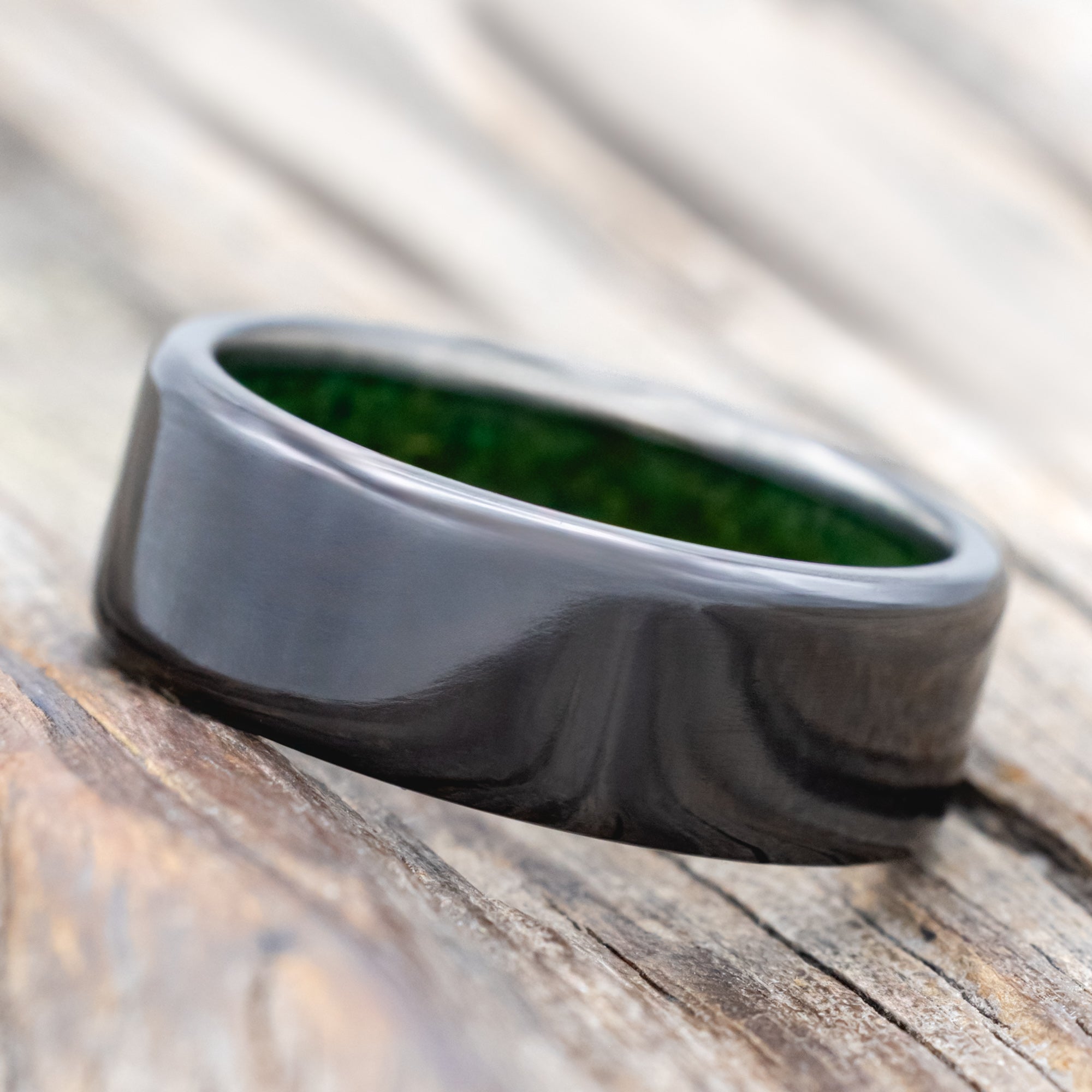 MOSS LINED WEDDING BAND-Staghead Designs