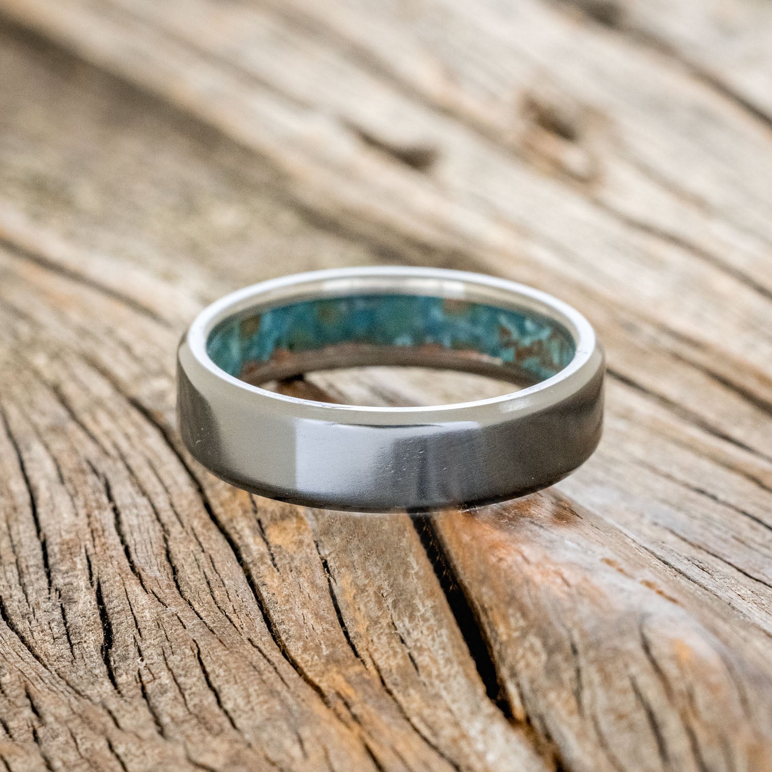 PATINA COPPER LINED WEDDING BAND-9