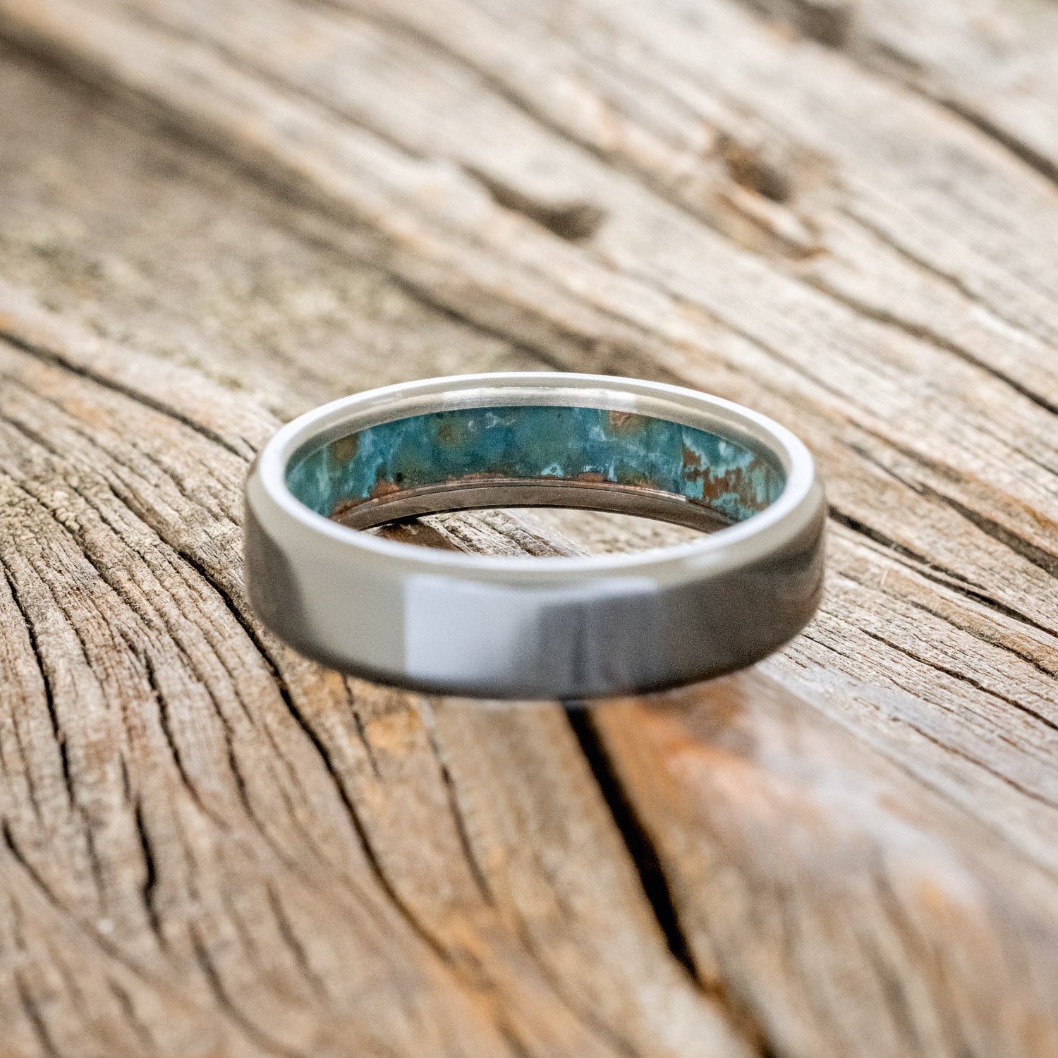 PATINA COPPER LINED WEDDING BAND-12
