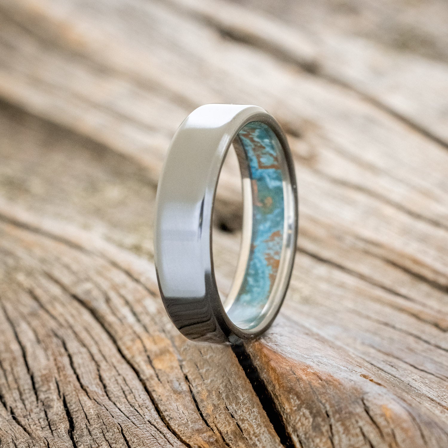 PATINA COPPER LINED WEDDING BAND-7