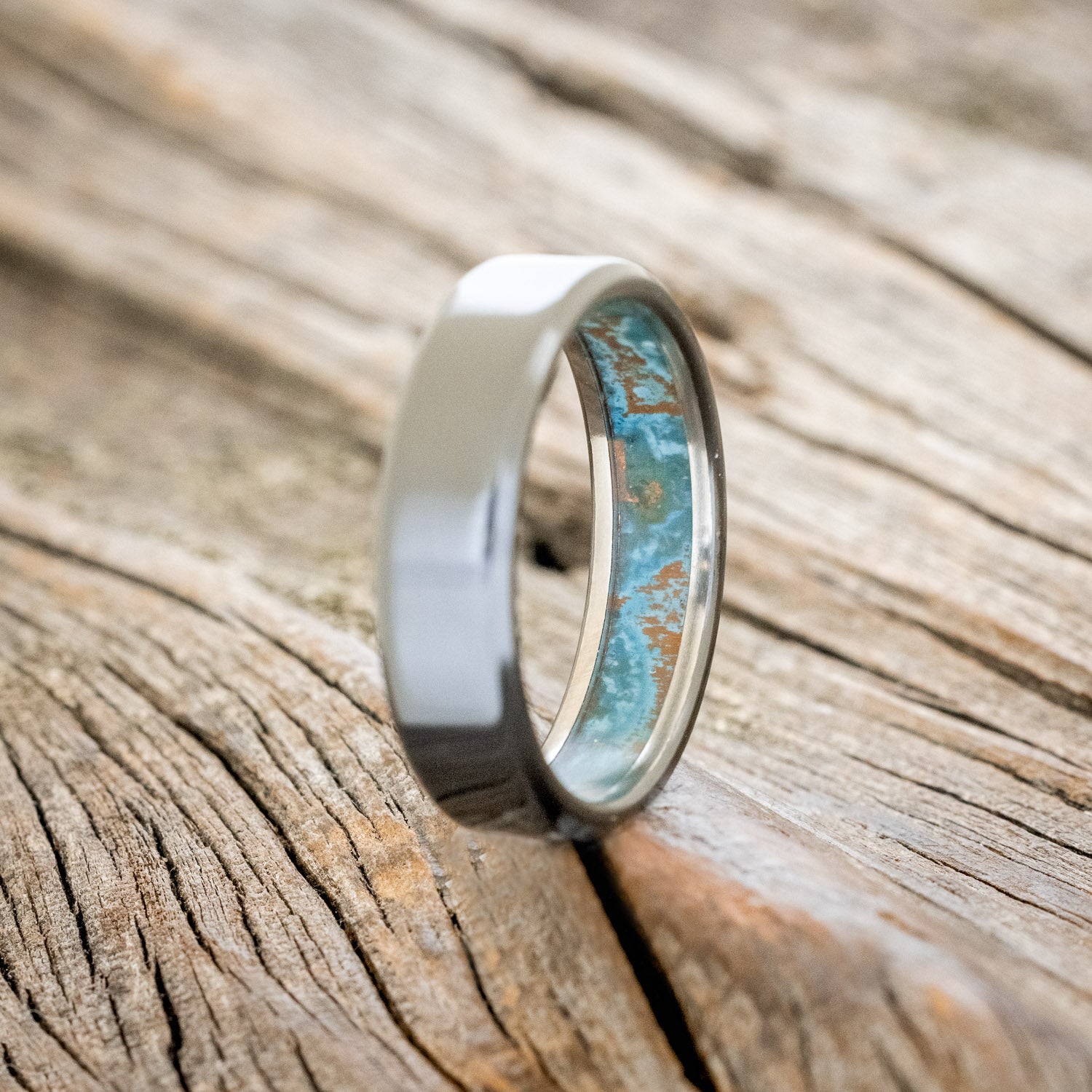 PATINA COPPER LINED WEDDING BAND-10