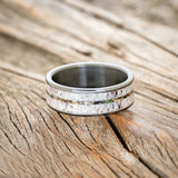 "RAINIER" - ELK ANTLER & CAMO WEDDING BAND - READY TO SHIP-9