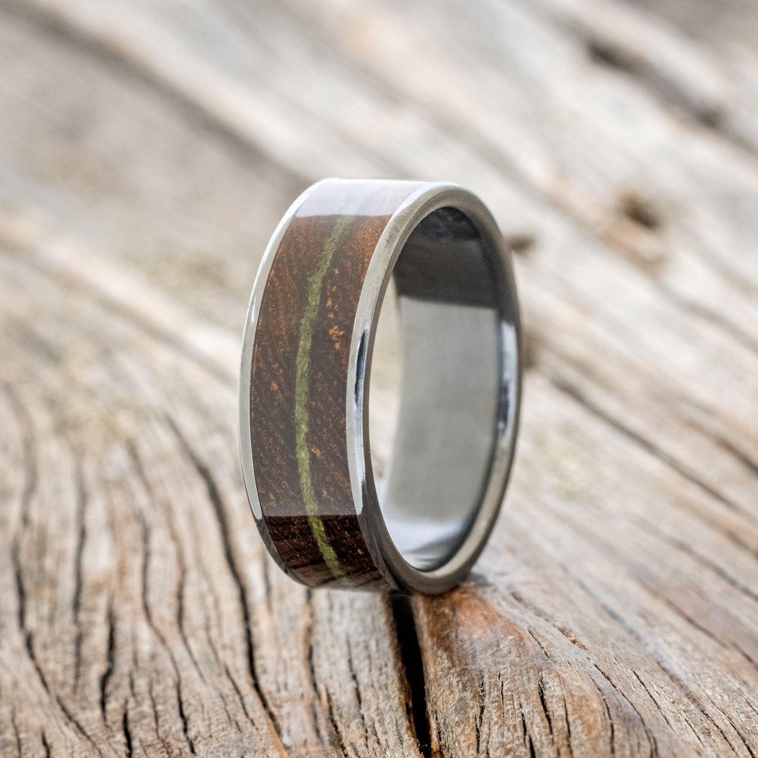 "RAINIER" - IRONWOOD & MOSS WEDDING BAND-4