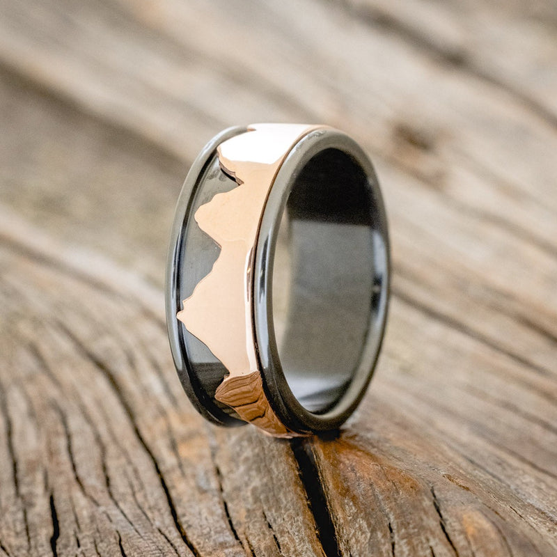 "REVOLUTION" - 14K GOLD MOUNTAIN SPINNER WEDDING RING