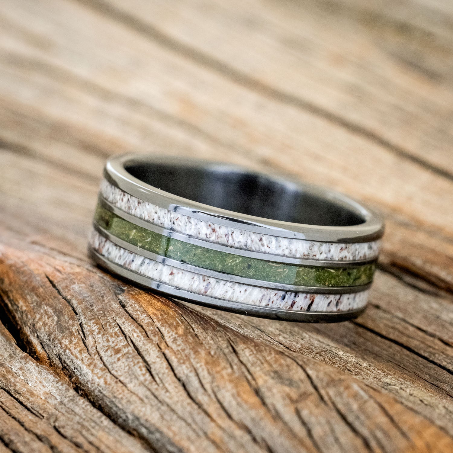 "RIO" - MOSS & ANTLER WEDDING BAND-5