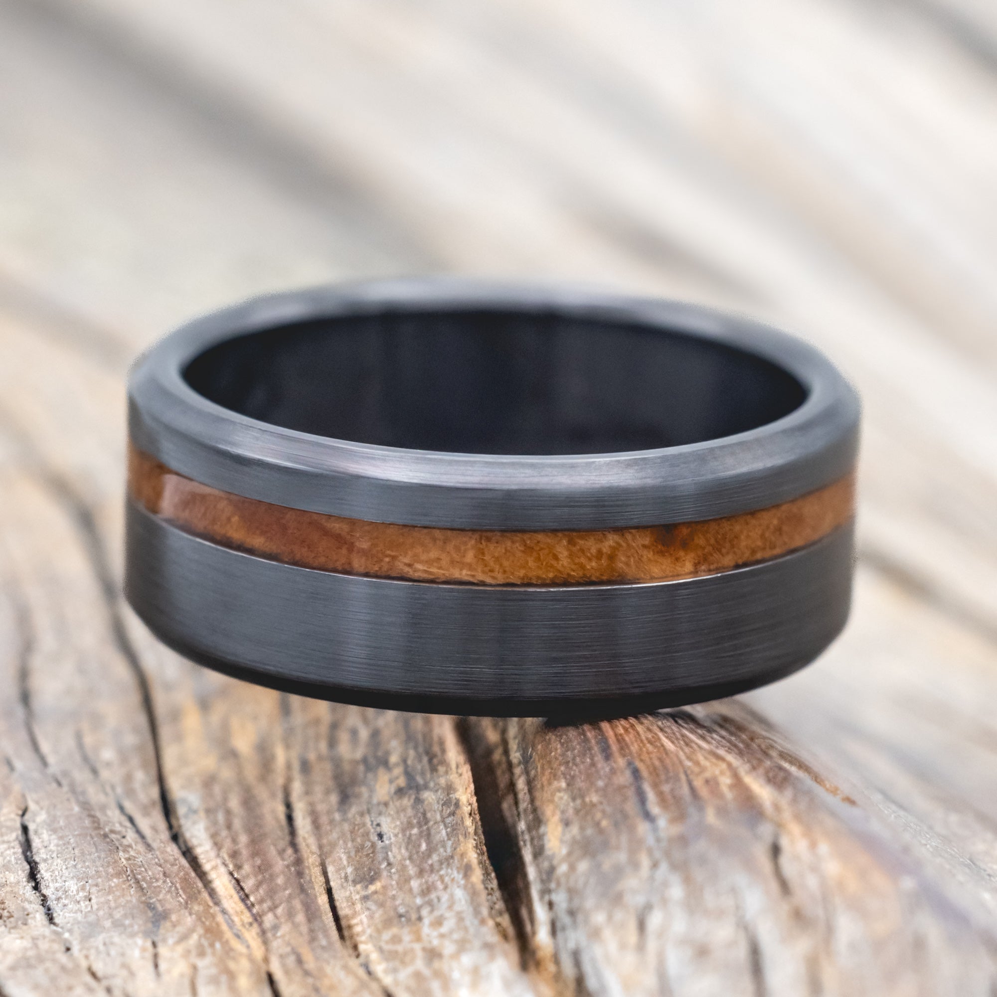 "VERTIGO" - REDWOOD WEDDING RING-Staghead Designs