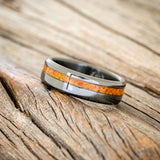 "VERTIGO" - ORANGE OPAL WEDDING RING-5