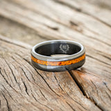 "VERTIGO" - ORANGE OPAL WEDDING RING-6