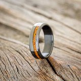 "VERTIGO" - ORANGE OPAL WEDDING RING-4