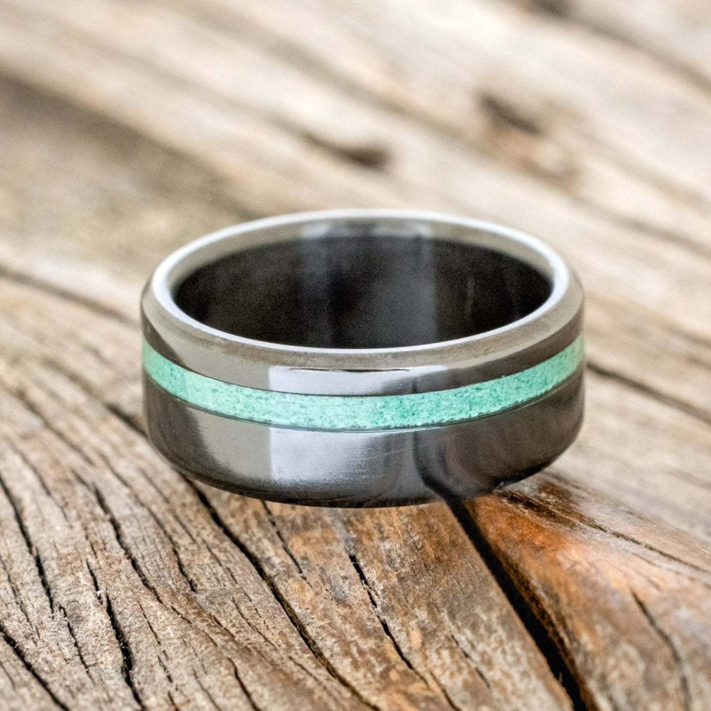 "VERTIGO" - MALACHITE WEDDING RING-6