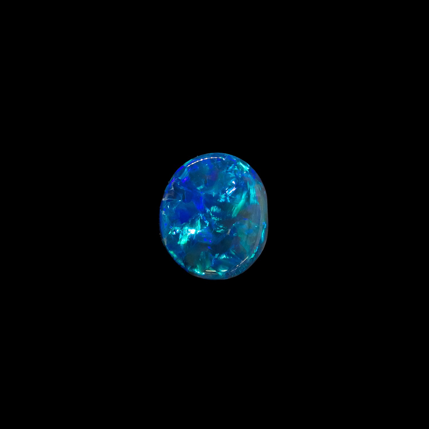 "CALLIOPE" - OVAL LIGHTNING RIDGE BLACK OPAL-2