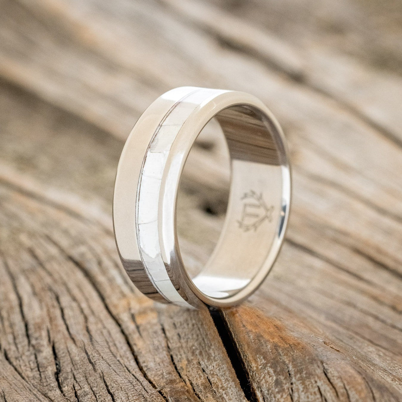 "CASTOR" - MOTHER OF PEARL WEDDING RING-1