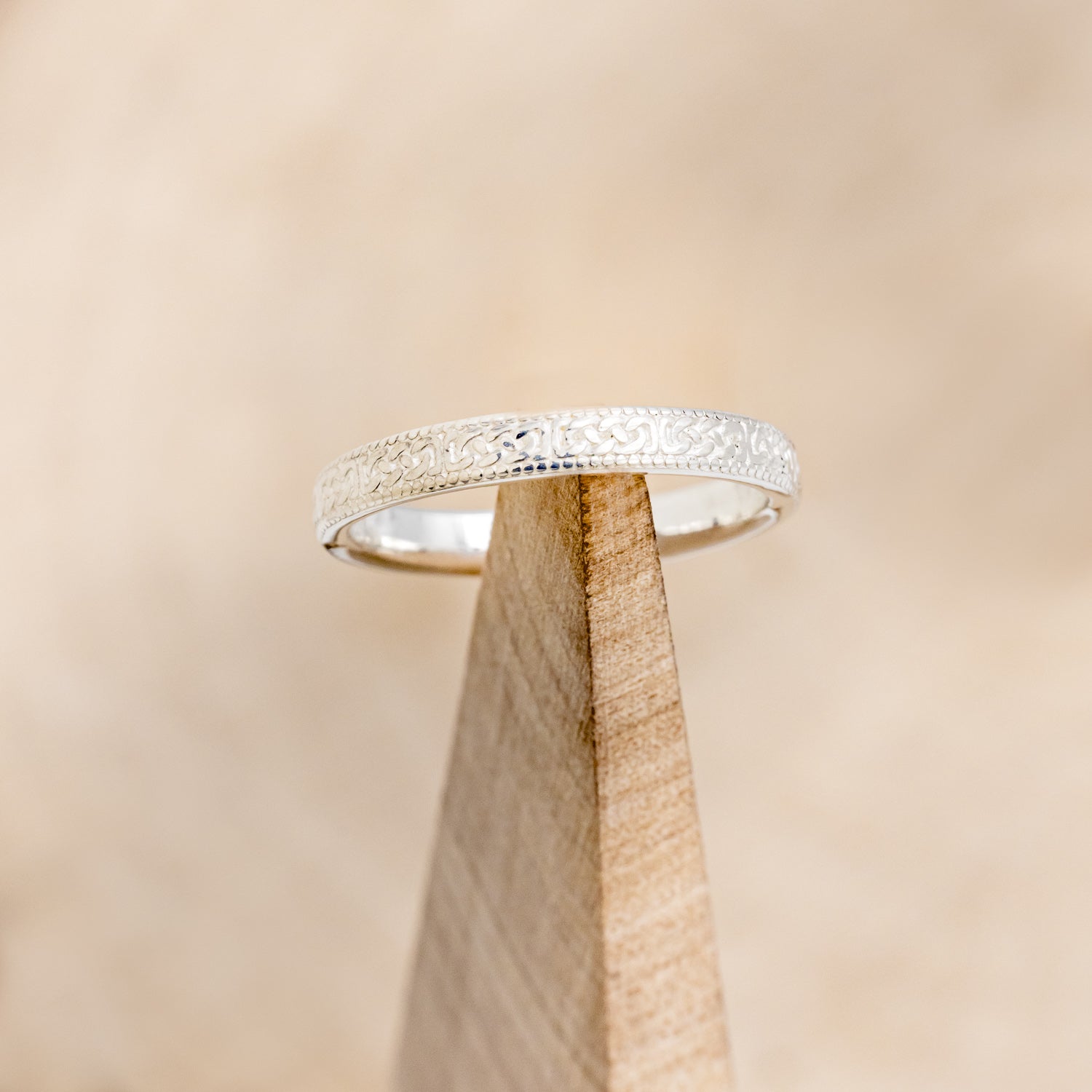 CELTIC SAILOR'S KNOT ENGRAVED STACKING BAND-1