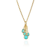 BELLA COLLECTION - 18K GOLD VERMEIL SILVER PENDANT WITH CHAIN & AMAZONITE - BY JORGE REVILLA-2