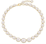 SHADE COLLECTION - 18K GOLD VERMEIL SILVER MOONSTONE NECKLACE - BY JORGE REVILLA-4