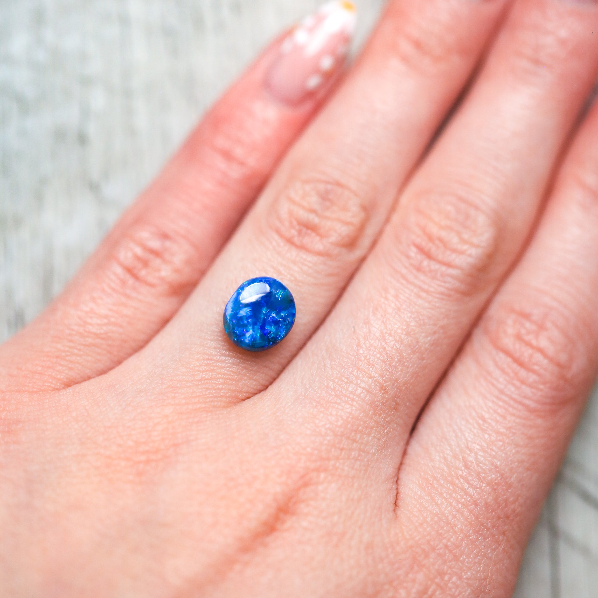 "CALLIOPE" - OVAL LIGHTNING RIDGE BLACK OPAL-3