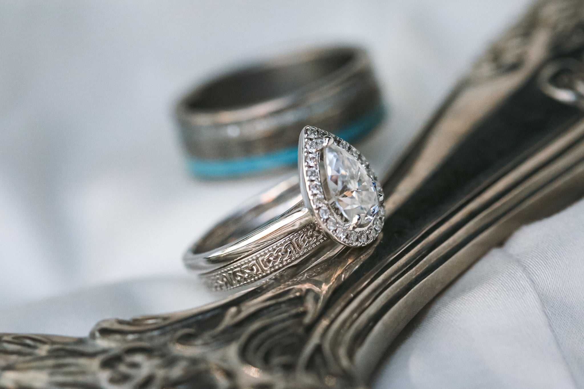 CELTIC SAILOR'S KNOT ENGRAVED STACKING BAND-12