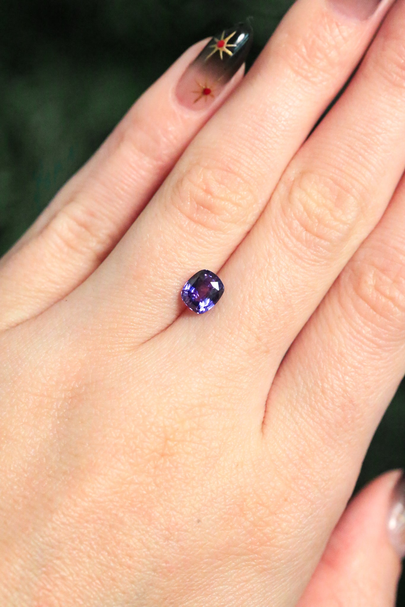 "CORELLA" - CUSHION CUT COLOR-CHANGE SAPPHIRE-7