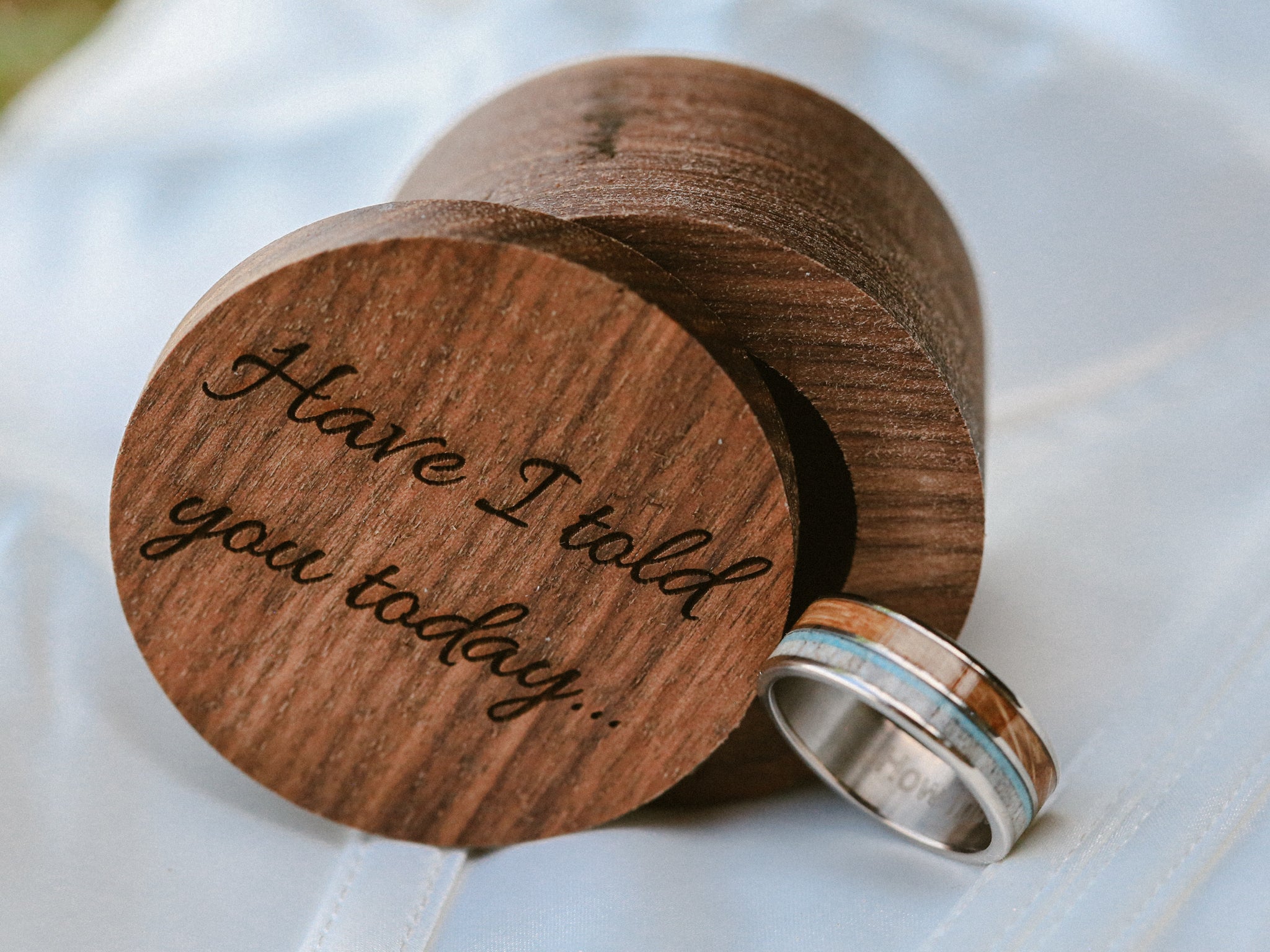 Custom Engraved Ring Box-Staghead Designs