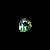 "DEMETRA" - PEAR TEAL GREEN BI-COLOR MADAGASCAR SAPPHIRE-6