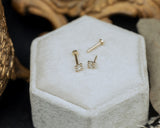 PRESS FIT NATURAL DIAMOND STUD EARRINGS-Staghead Designs