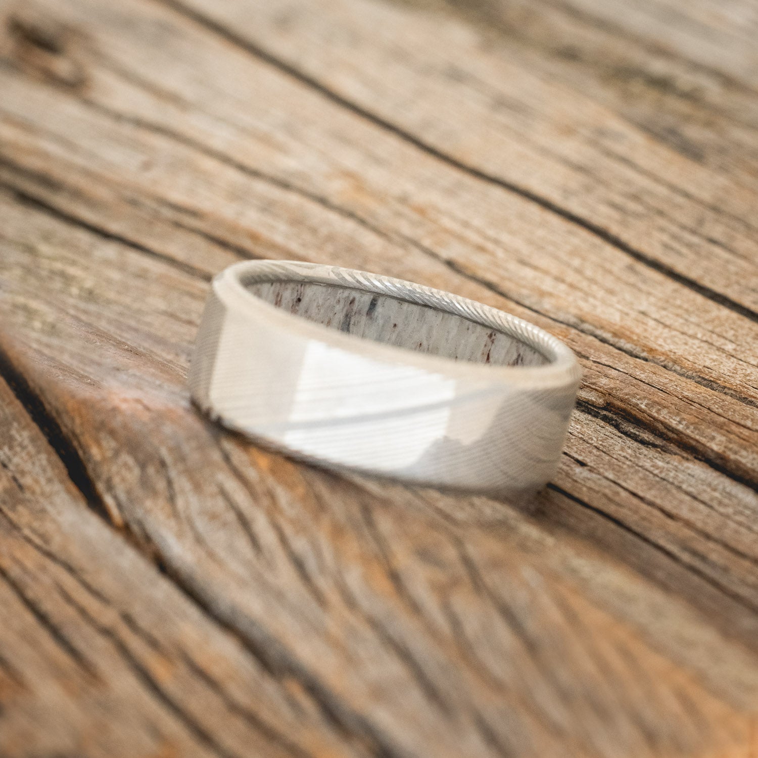 ANTLER LINED WEDDING BAND-15