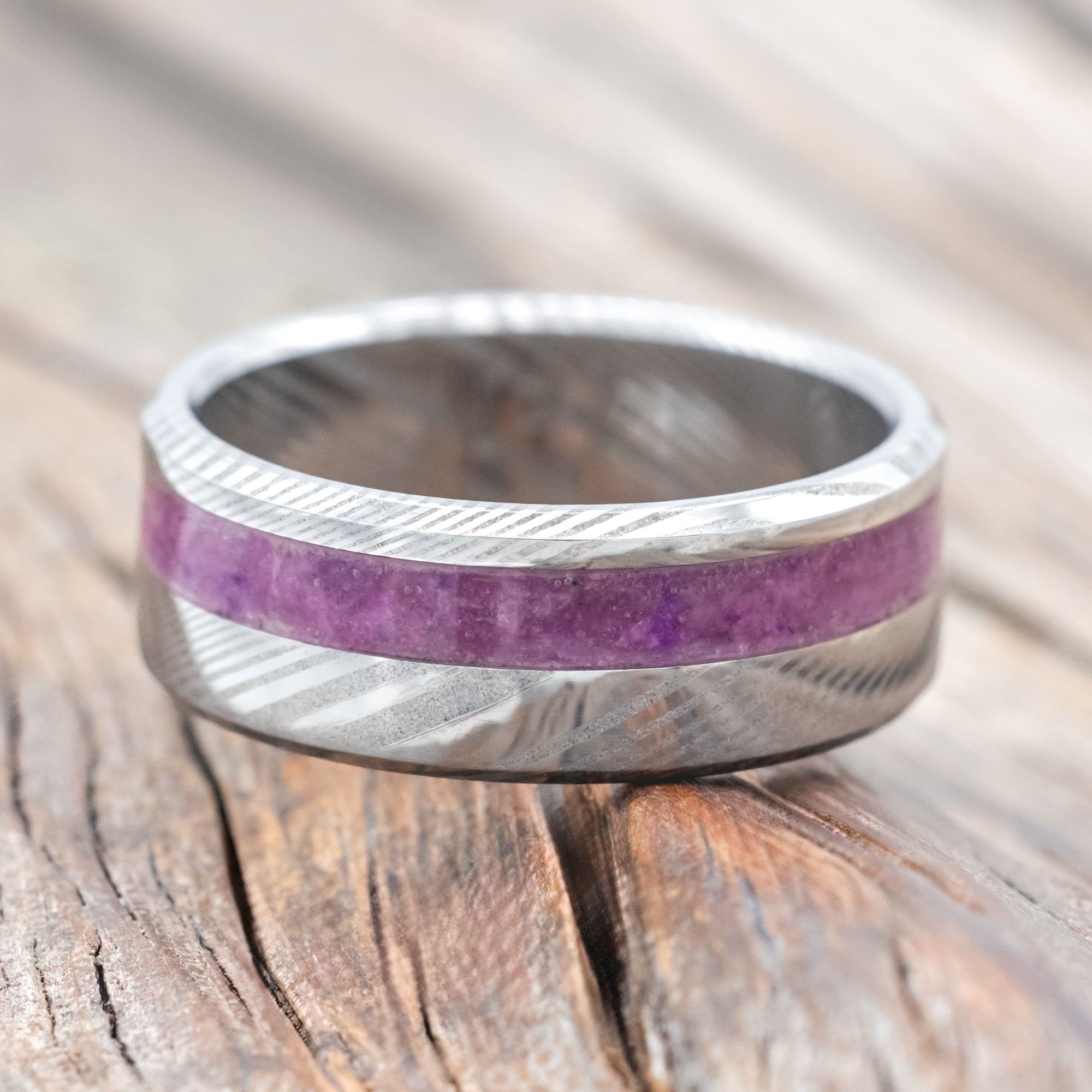 "CASTOR" - SUGILITE WEDDING RING-Staghead Designs