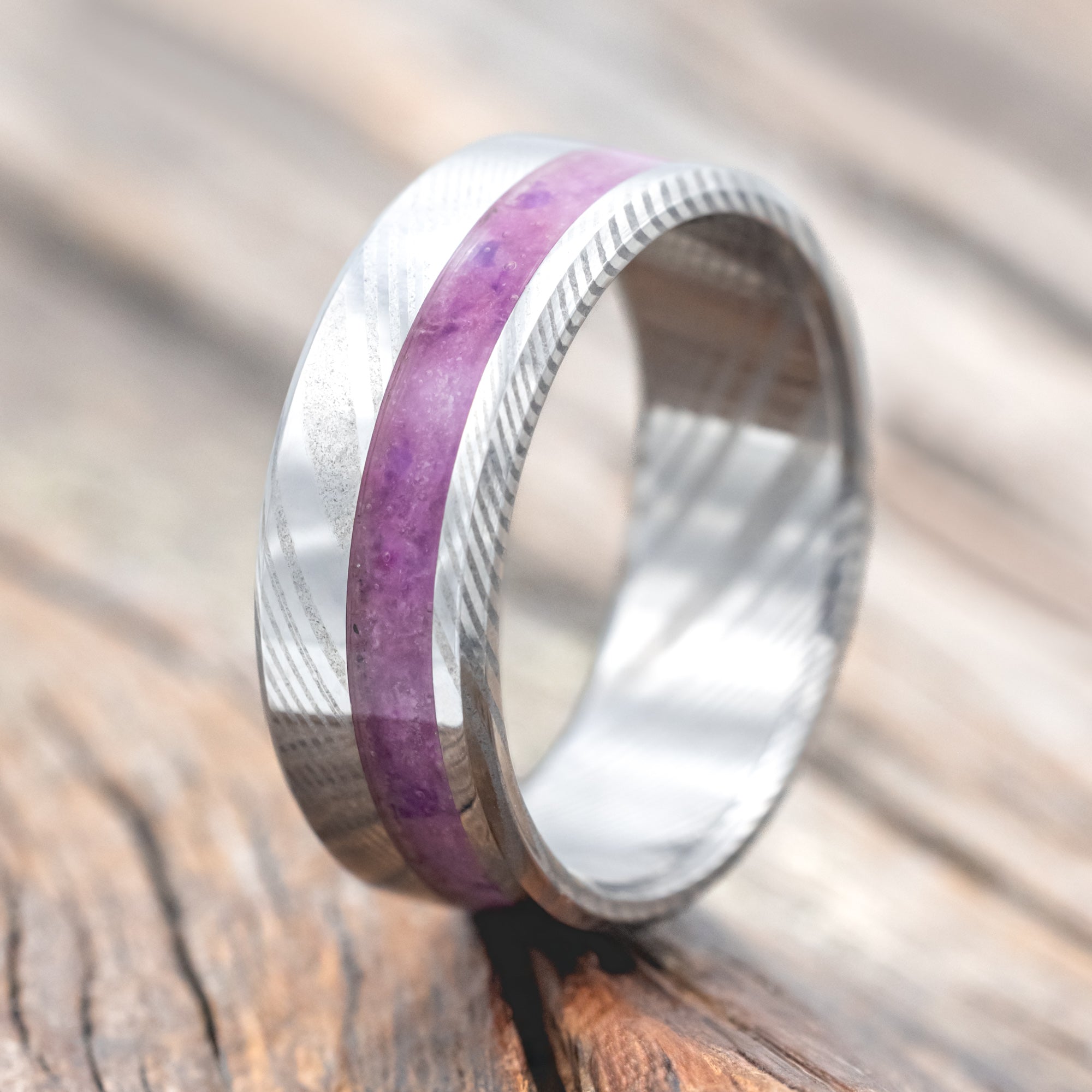 "CASTOR" - SUGILITE WEDDING RING-Staghead Designs