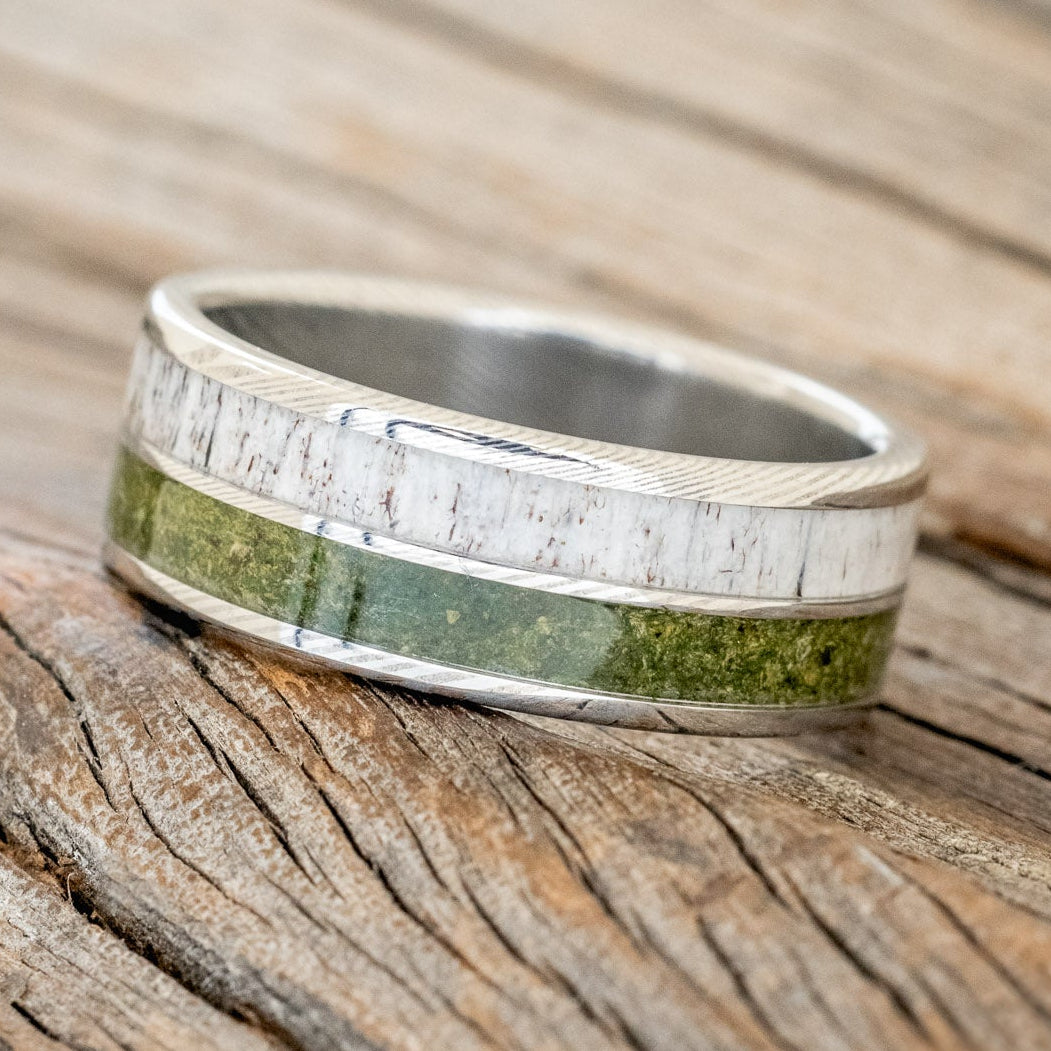 "DYAD" - MOSS & ANTLER WEDDING BAND-14