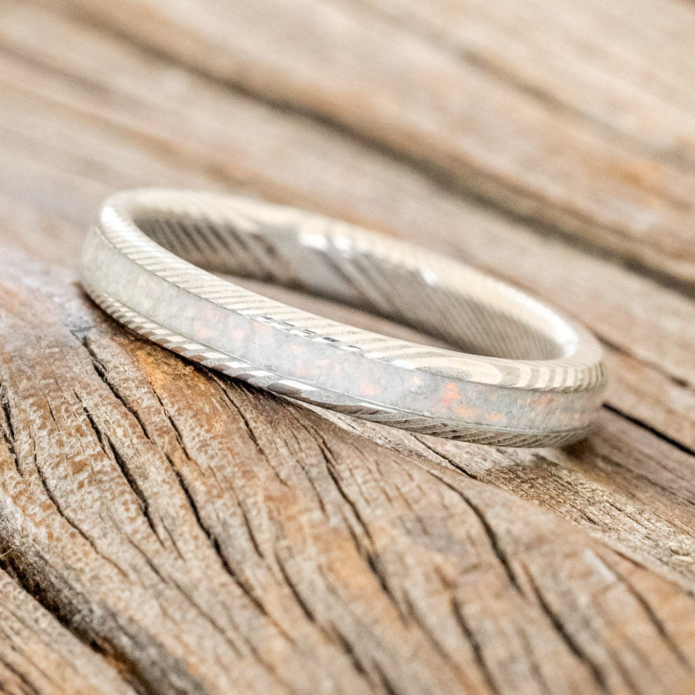 "ETERNA" - FIRE & ICE OPAL STACKING BAND-11