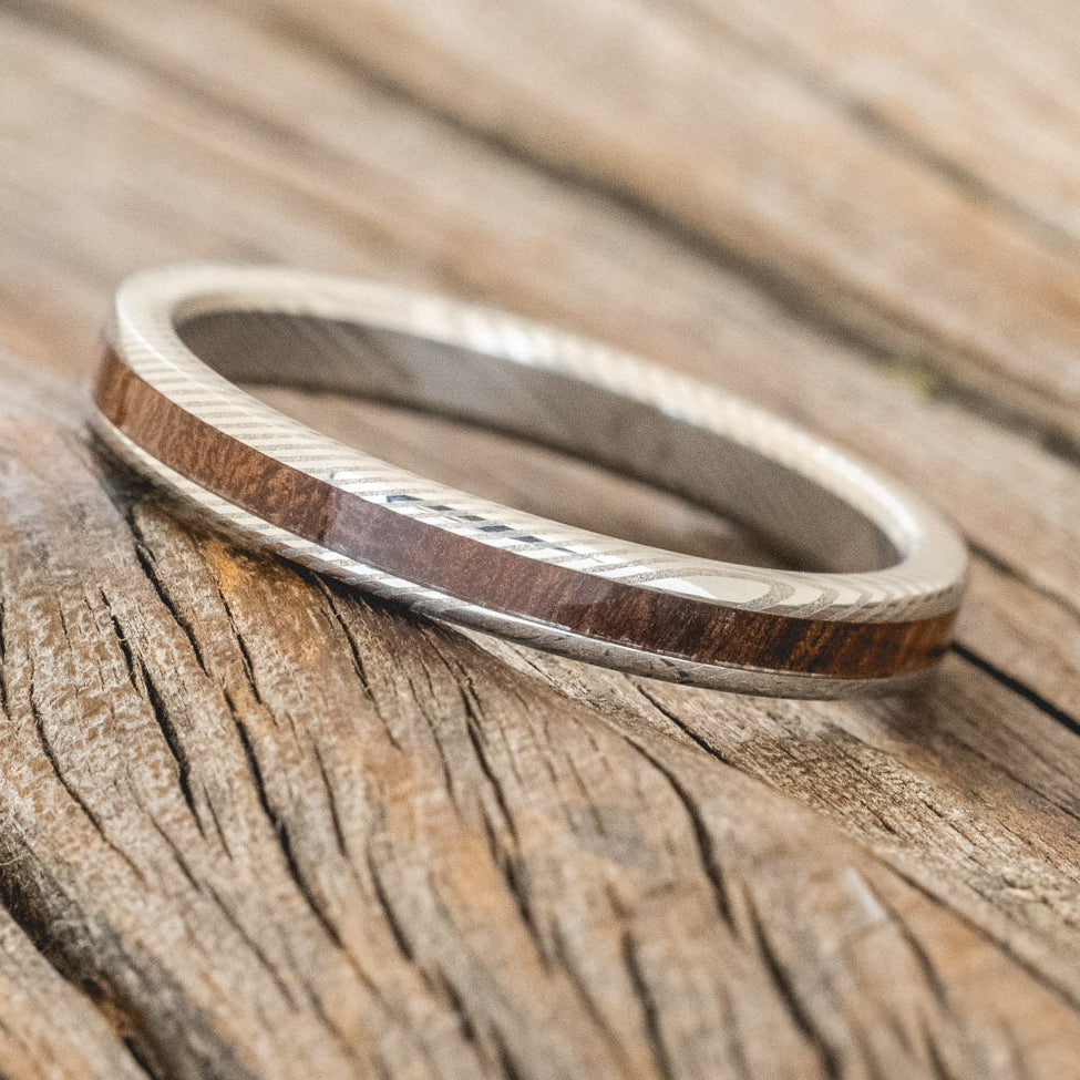 "ETERNA" - IRONWOOD STACKING WEDDING BAND-6