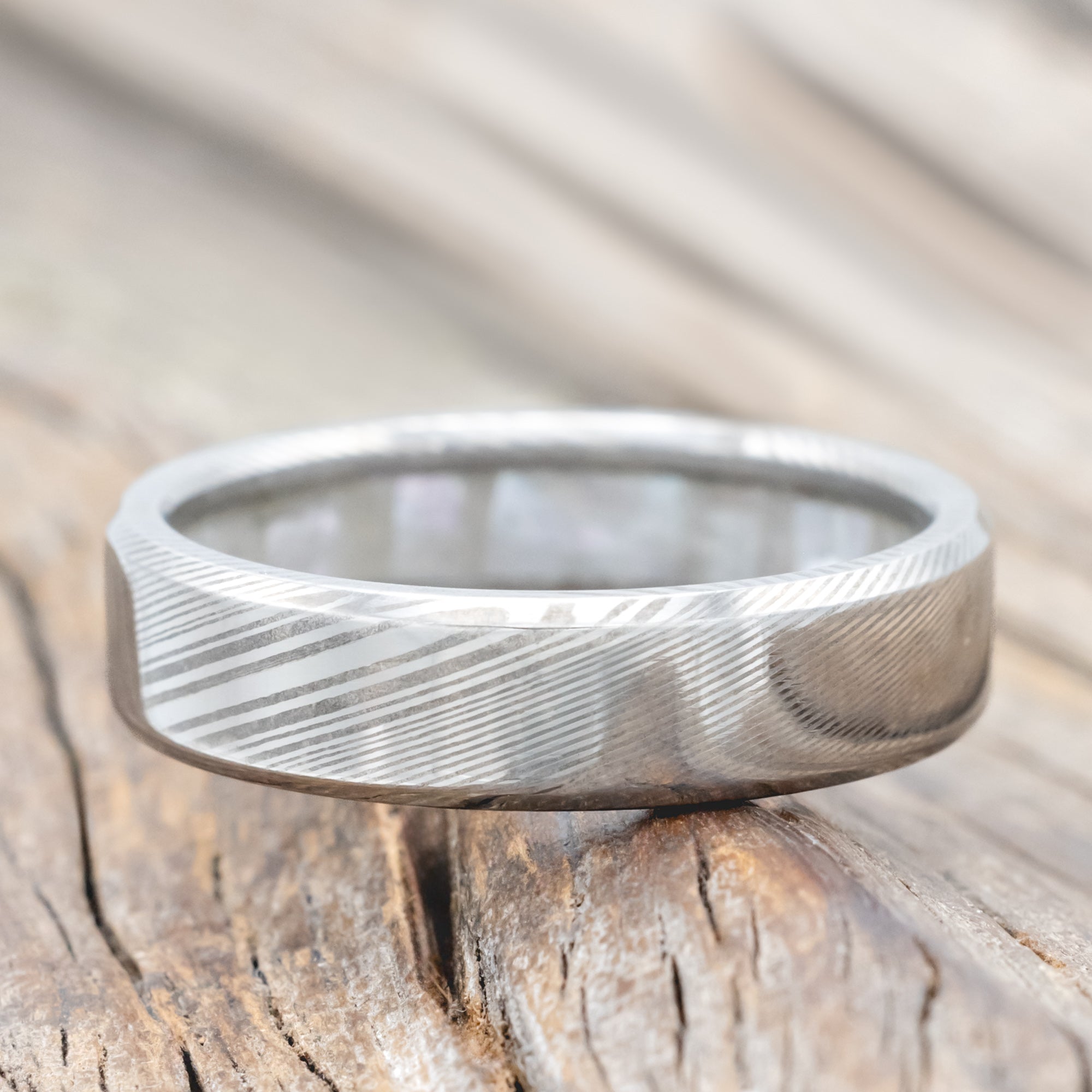 Mother Of Pearl Lined Wedding Ring | Staghead Designs