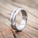 "NIRVANA" - CENTERED CRUSHED MOONSTONE WEDDING BAND-Staghead Designs