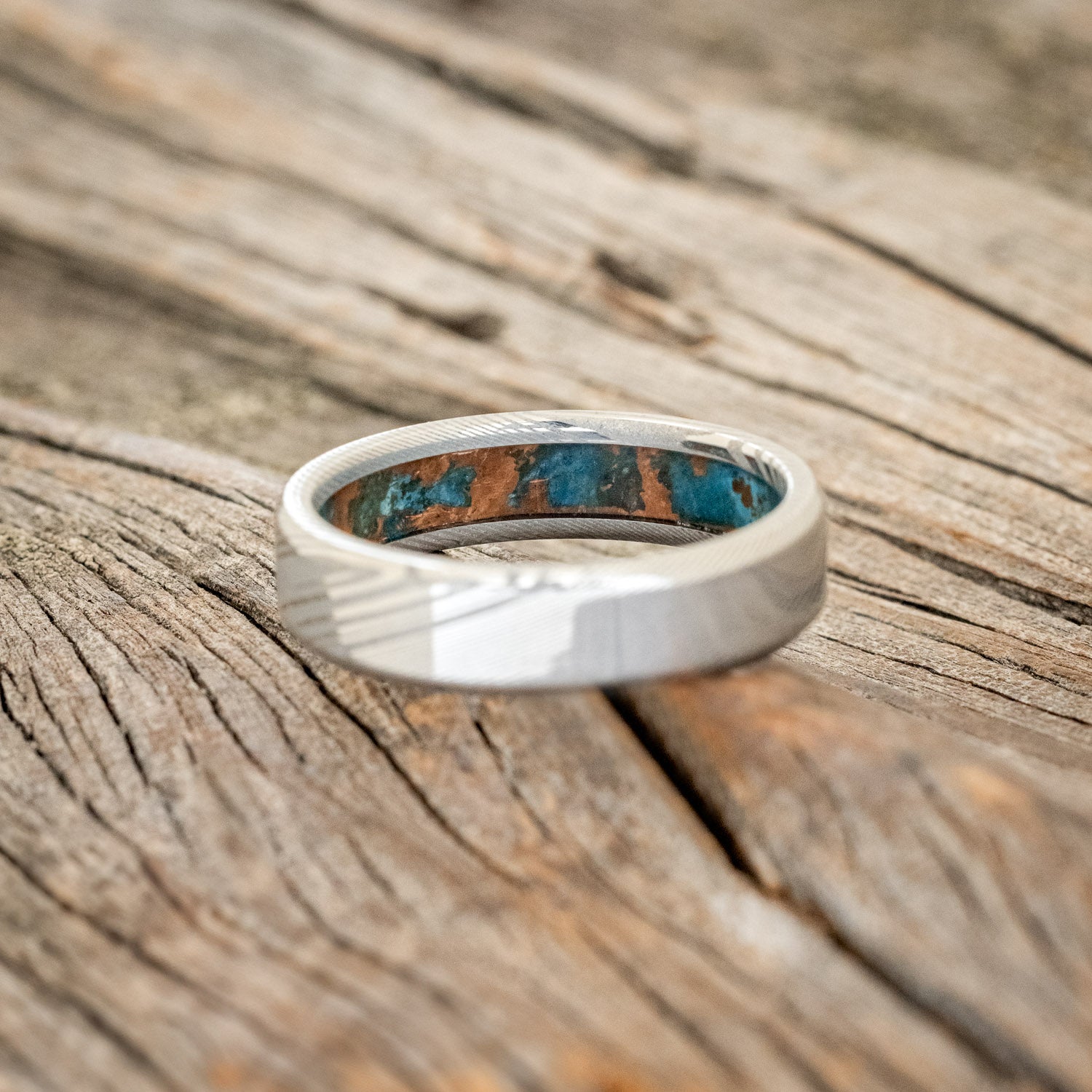 PATINA COPPER LINED WEDDING BAND-18