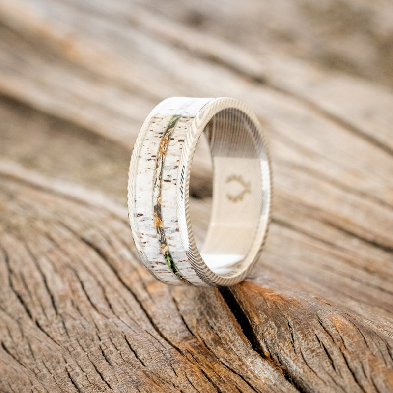 "RAINIER" - ELK ANTLER & CAMO WEDDING BAND - READY TO SHIP-4