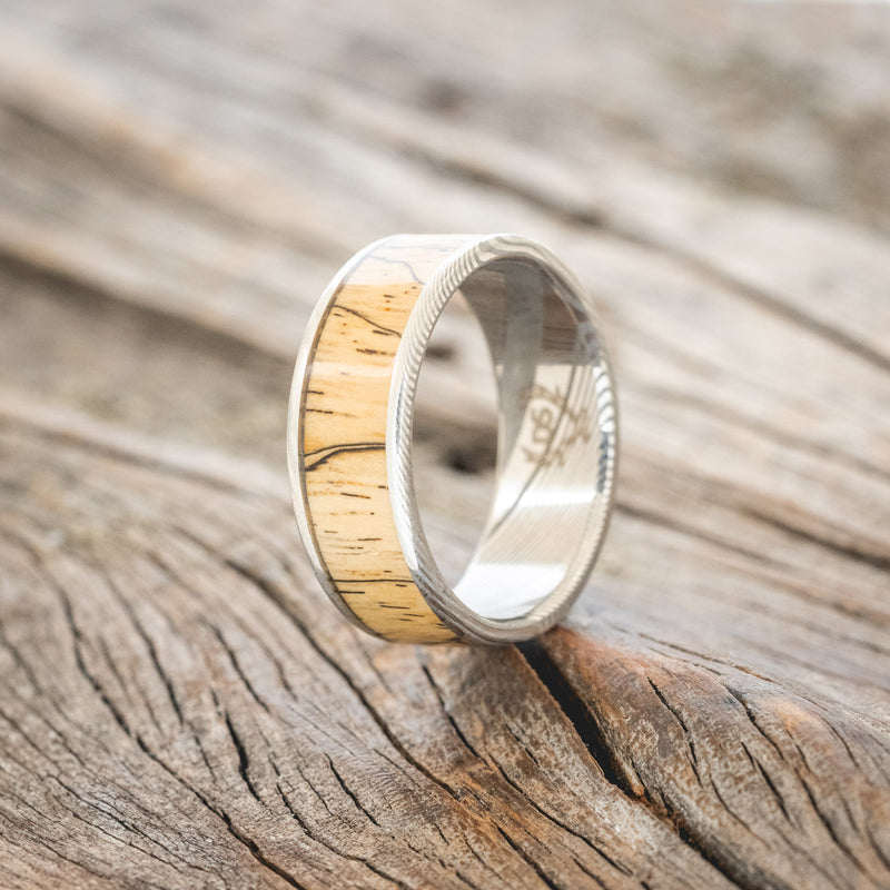 "RAINIER" - SPALTED MAPLE WEDDING BAND - READY TO SHIP-8