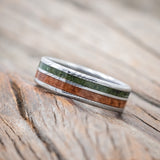 "RAPTOR" - MOSS & REDWOOD WEDDING BAND-Staghead Designs