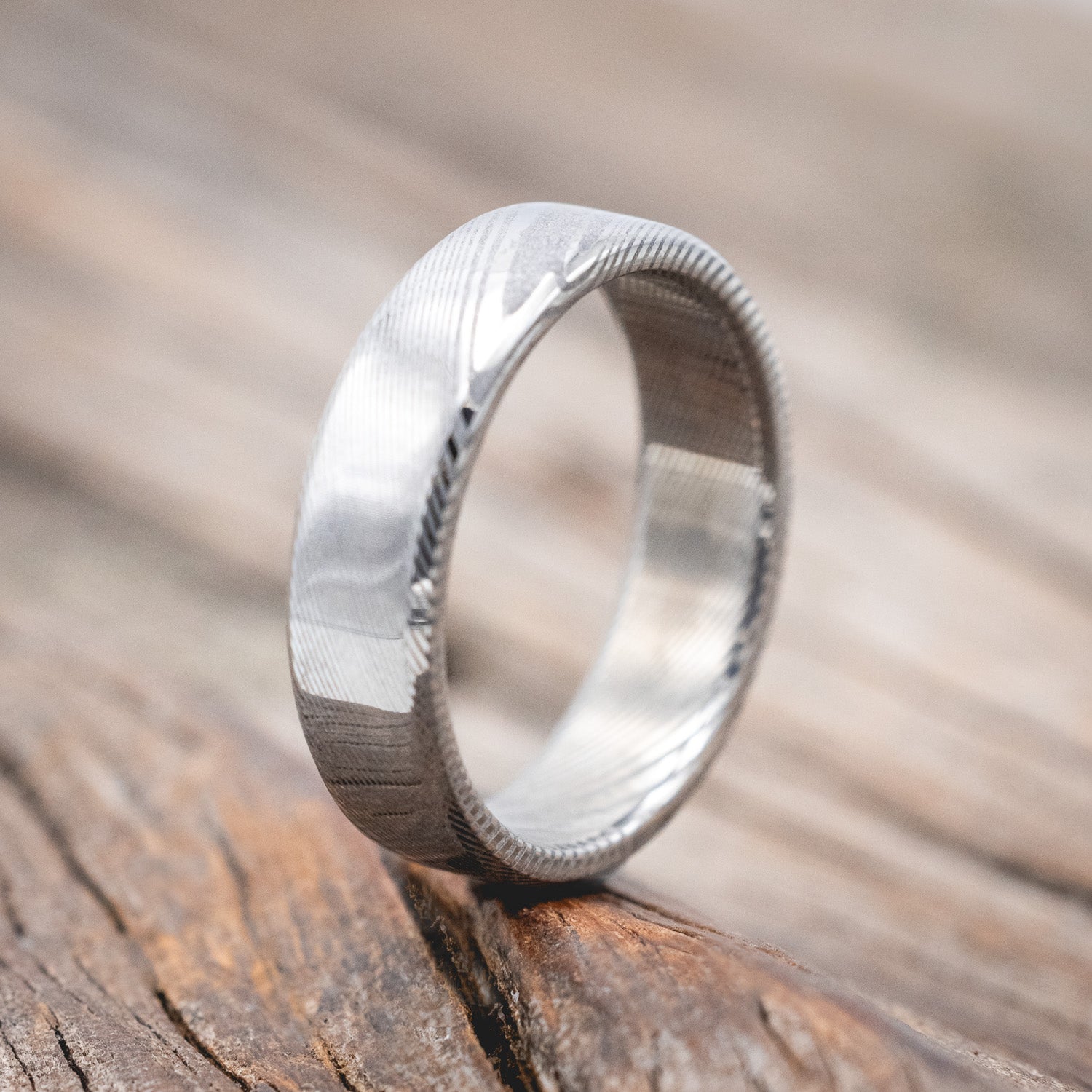 SOLID METAL HAND-TURNED WEDDING BAND-Staghead Designs