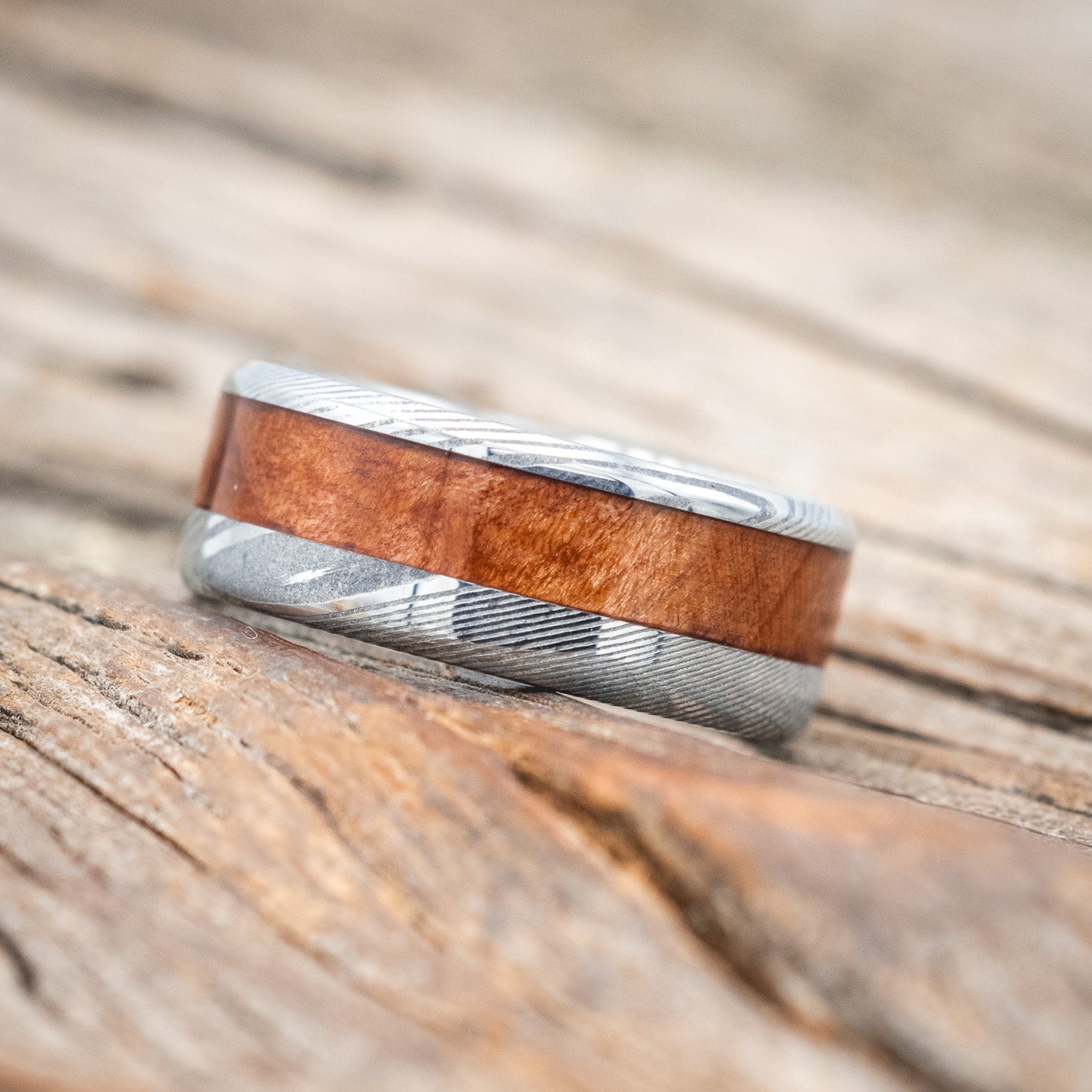 "TANNER" - REDWOOD WEDDING BAND-Staghead Designs