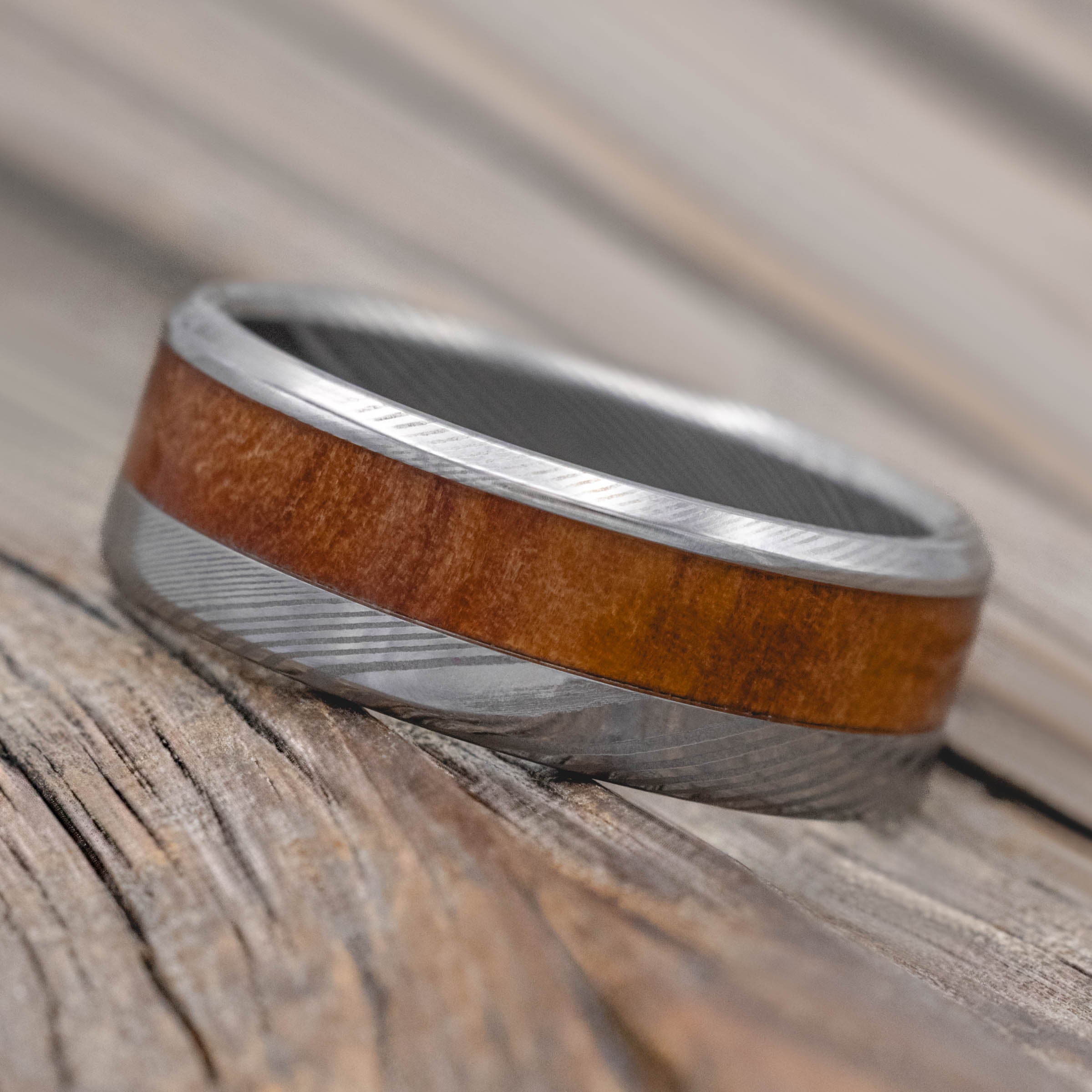 "TANNER" - REDWOOD WEDDING BAND-Staghead Designs