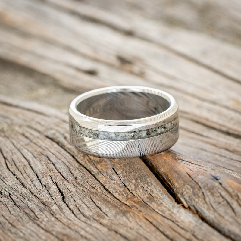Handsome Zirconium + Forged Carbon Fiber + Cerakote Mens Wedding or  Everyday Ring - Emblem