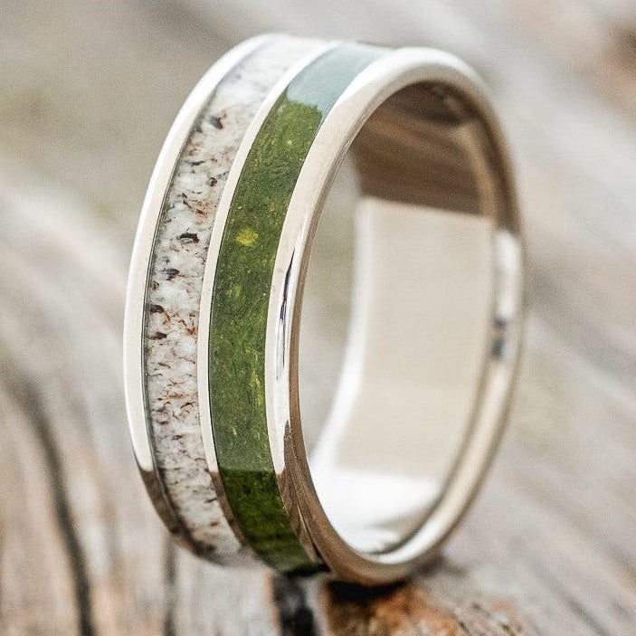 "DYAD" - MOSS & ANTLER WEDDING BAND-1