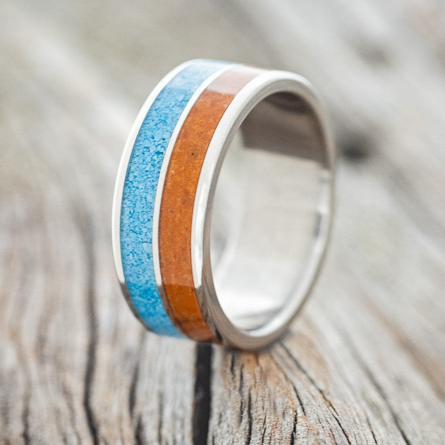 "DYAD" - TERRACOTTA & TURQUOISE WEDDING BAND-1