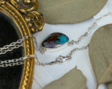 STERLING SILVER BEZEL SET BOULDER OPAL NECKLACE-2