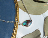 STERLING SILVER BEZEL SET BOULDER OPAL NECKLACE-3