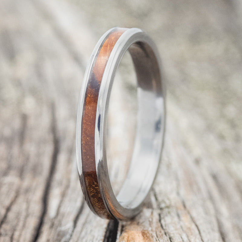 "ETERNA" - IRONWOOD STACKING WEDDING BAND-1
