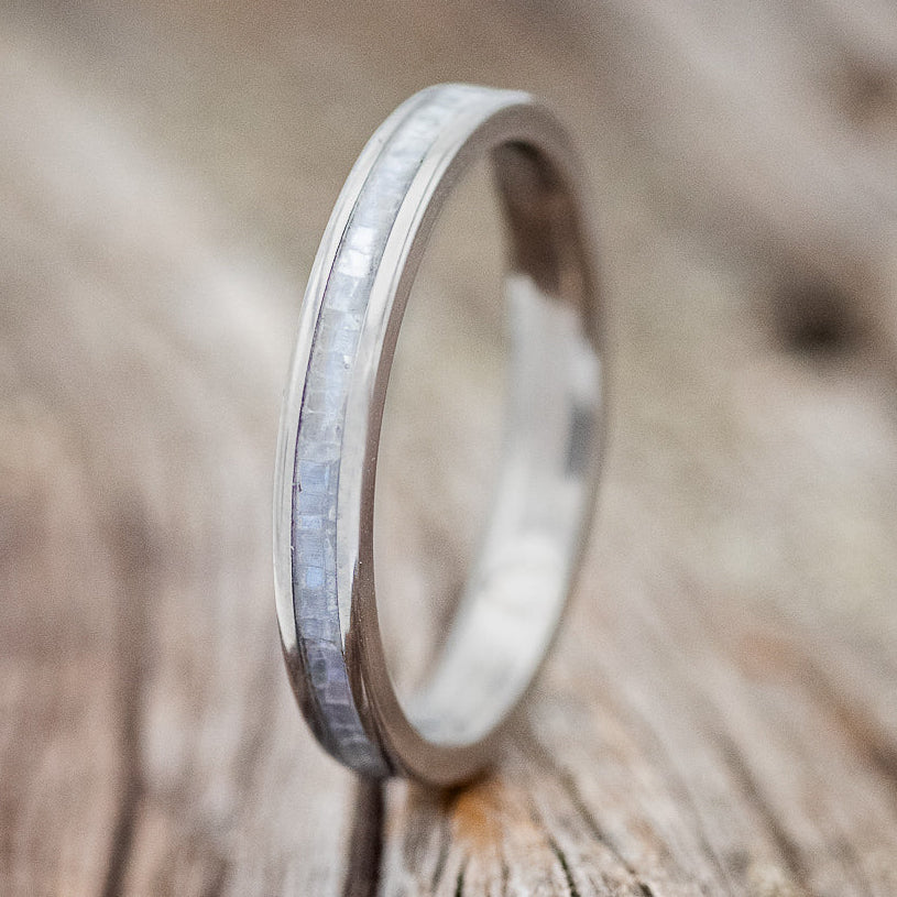 "ETERNA" - MOTHER OF PEARL WEDDING BAND-1