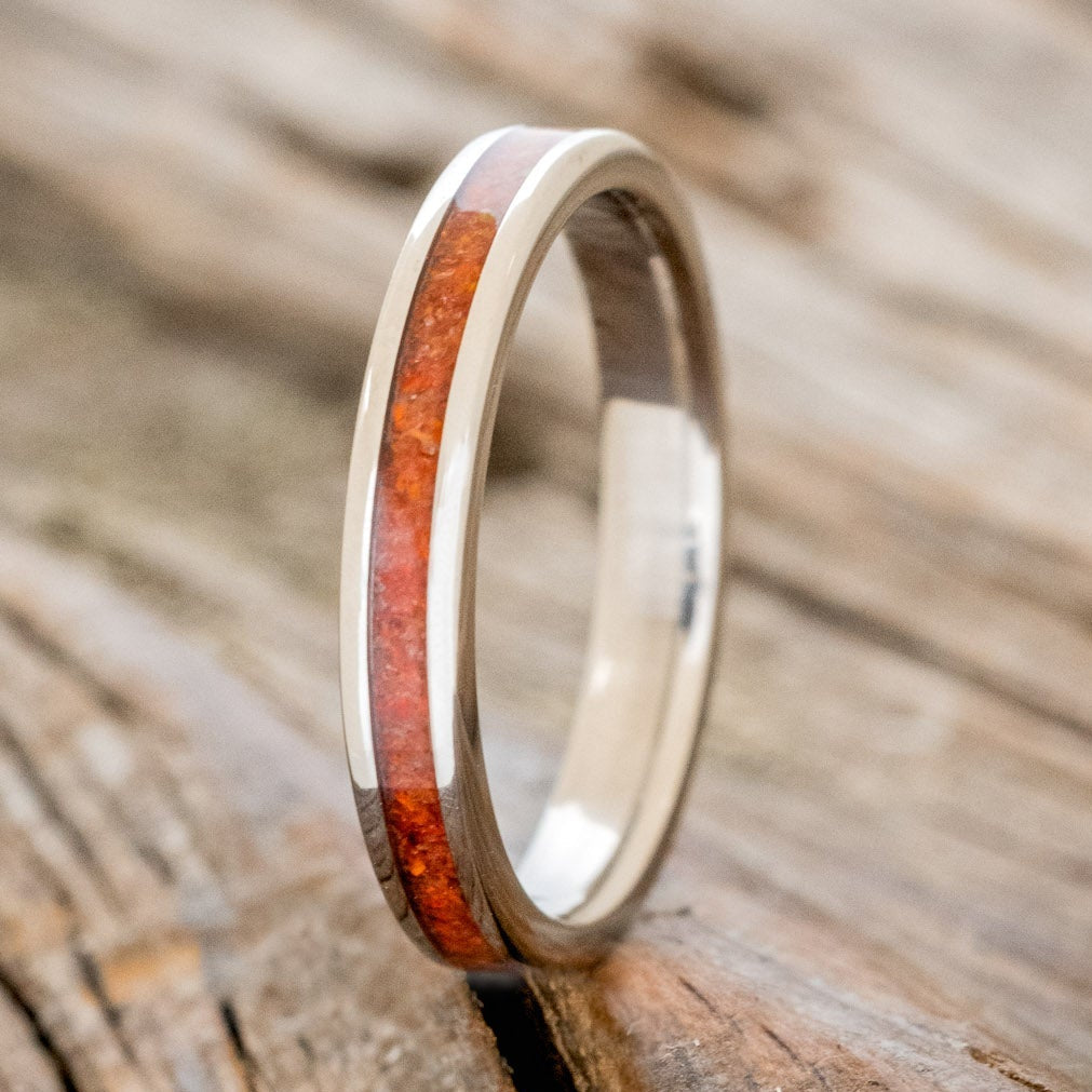 "ETERNA" - RUBY RED OPAL STACKING BAND-1