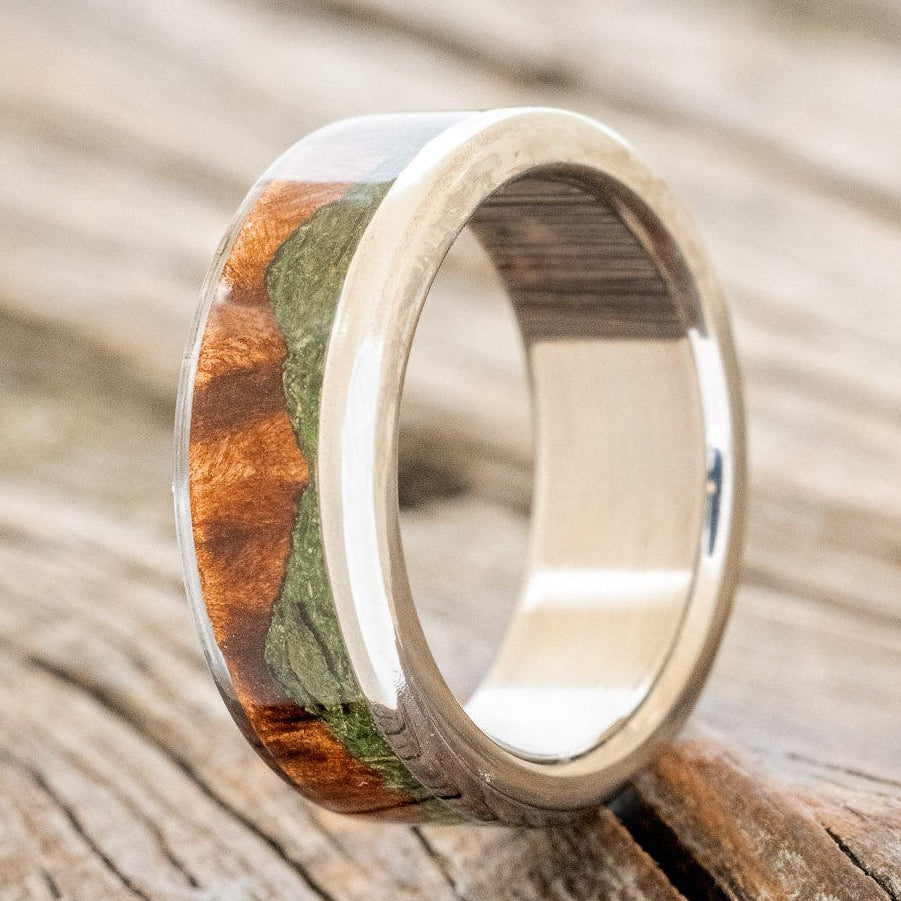 "EZRA" - REDWOOD & MOSS WEDDING RING-2