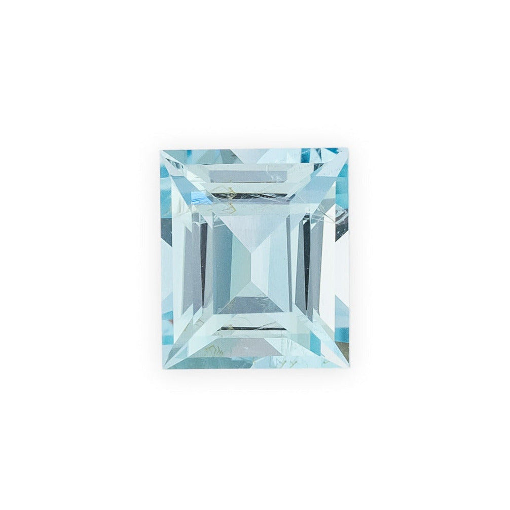 1.29ct 7.1x6.1mm Baguette Cut Mozambique Aquamarine